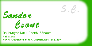 sandor csont business card